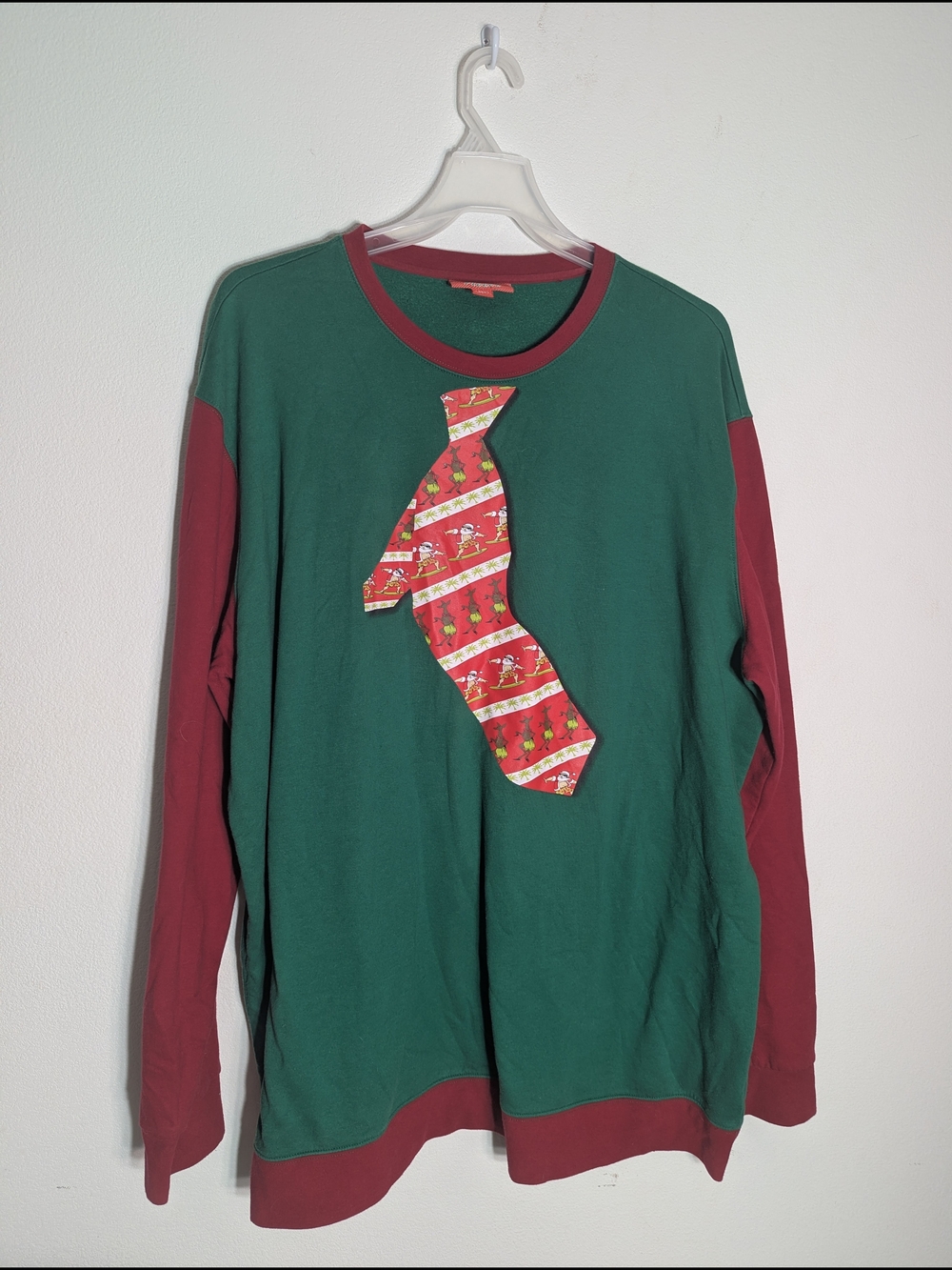 Mens‎ Ugly Christmas Sweater Shirt Tie Surf Board Surfing Santa Reindeer 3XLT